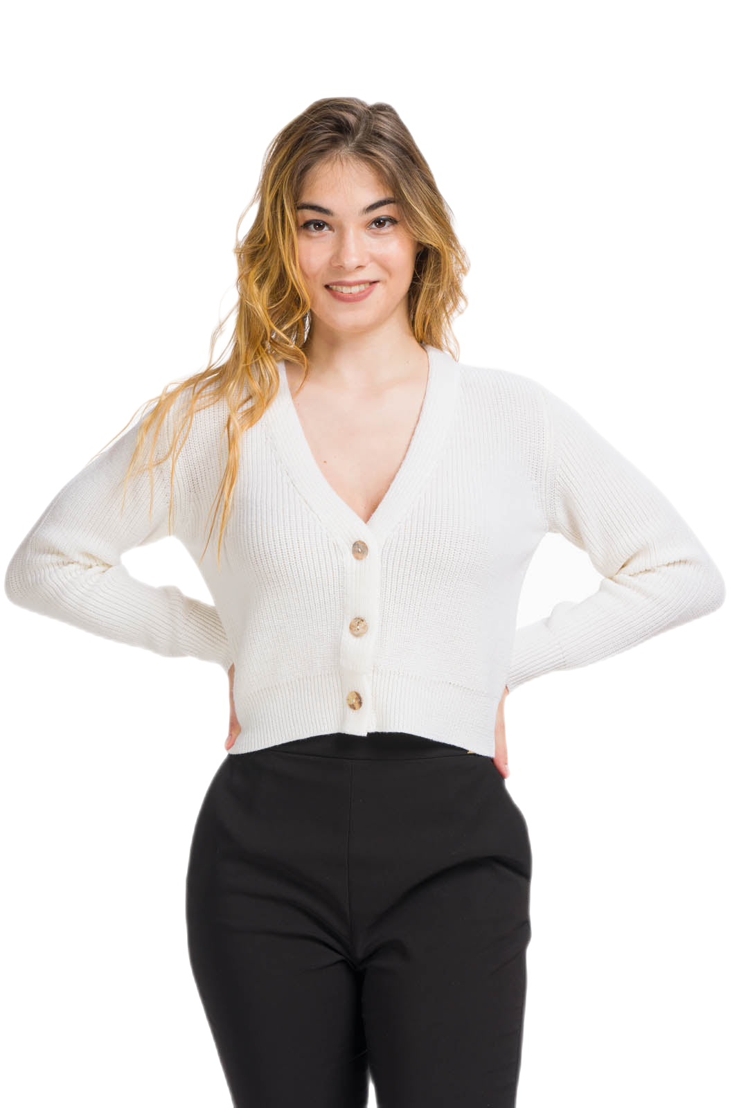 Damen-Cardigan aus reiner, neuer Merinowolle - Main Image