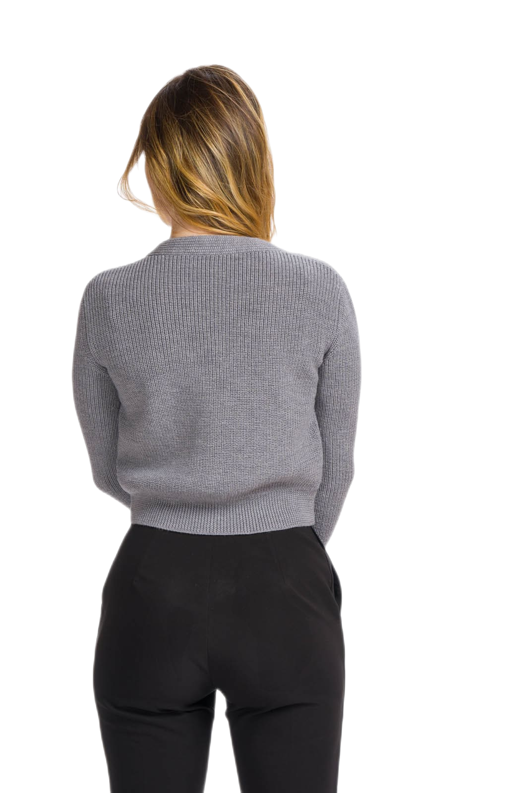 Cardigan grigio melange donna Zuleika