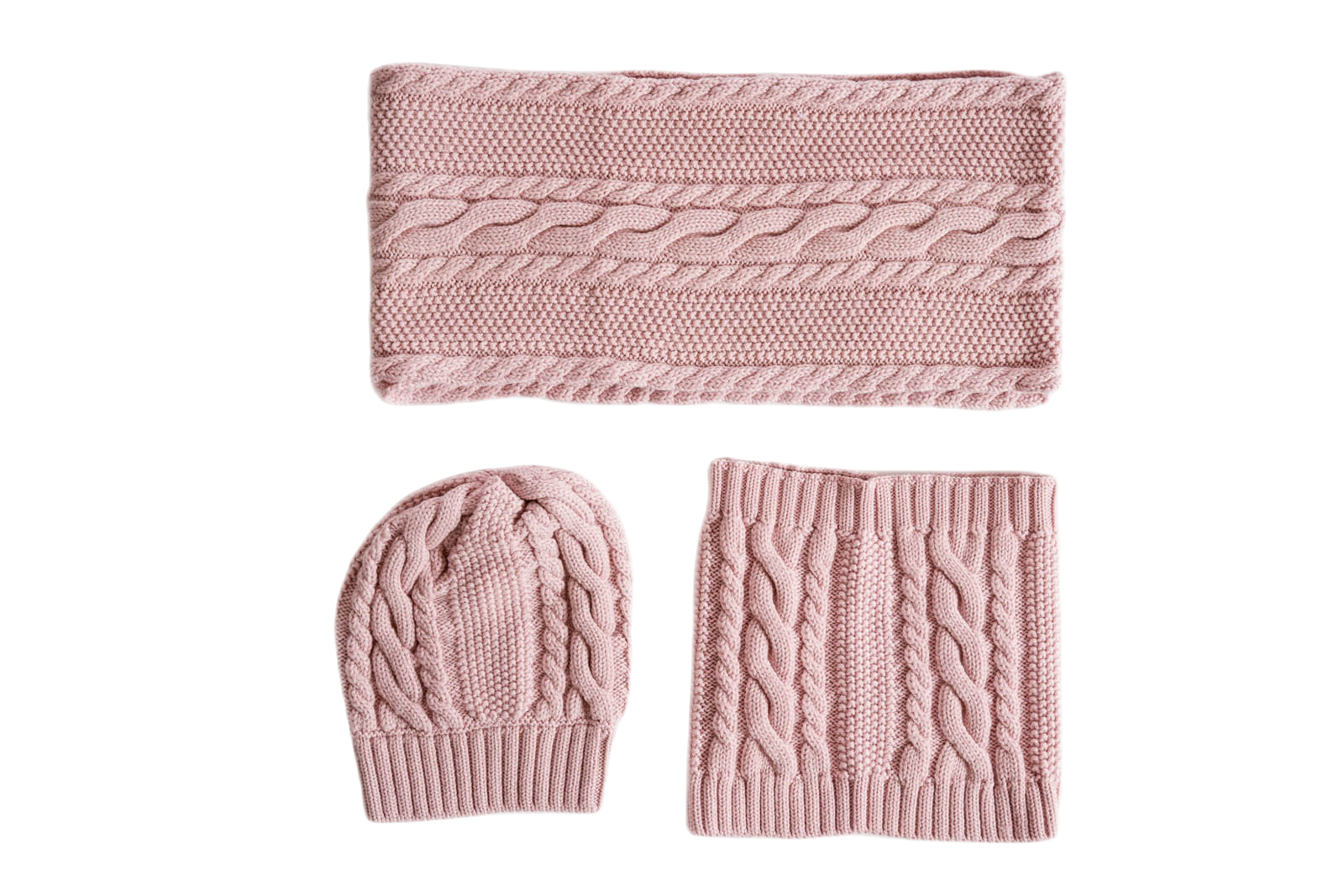 accessori in lana merino rosa antico