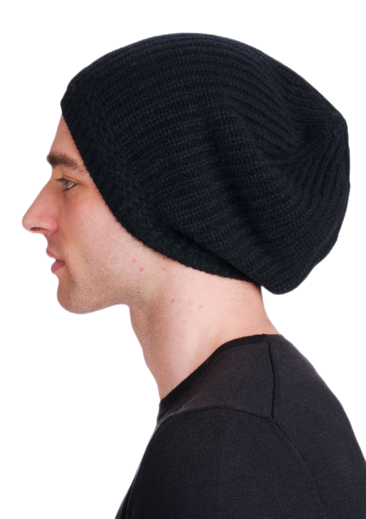 berretta uomo cashmere nera