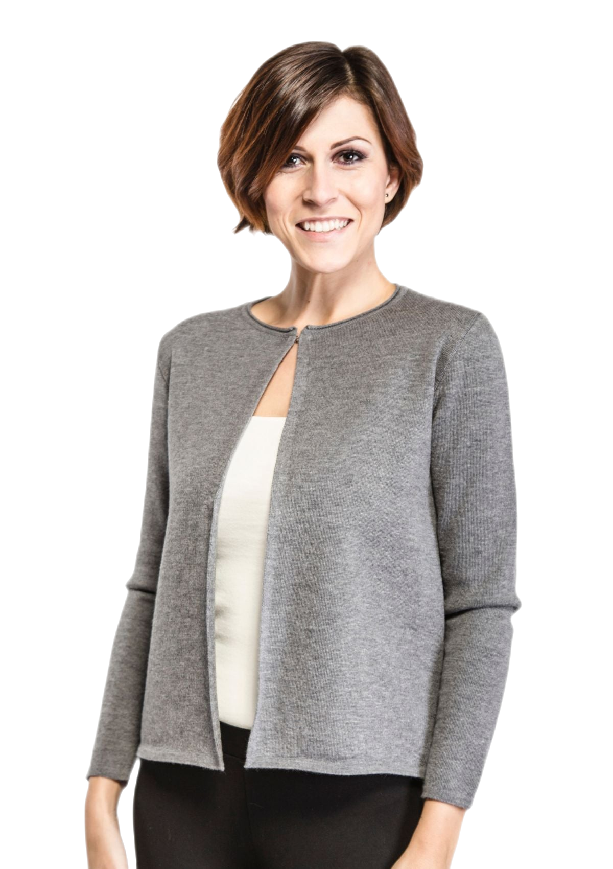cardigan corto donna colore grigio