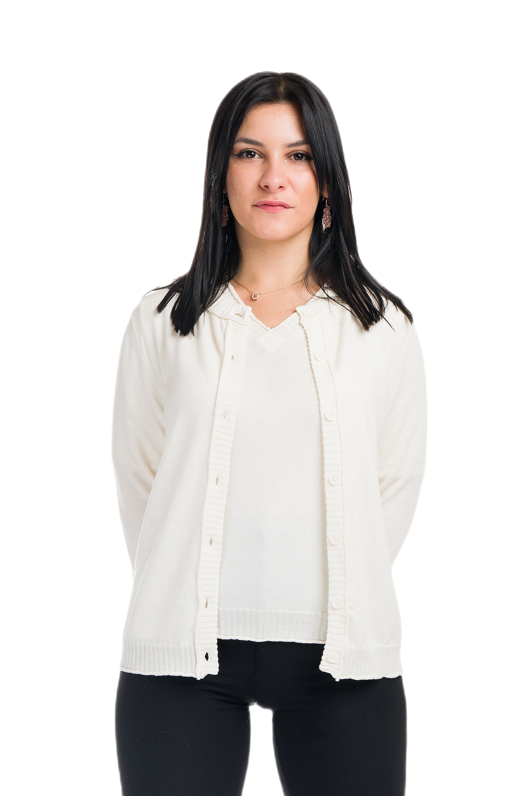 Cardigan leggero donna bianco