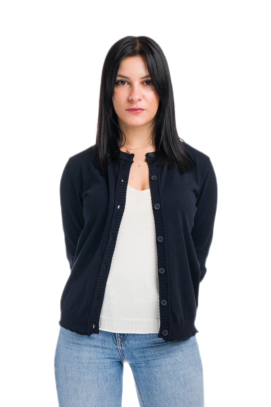 Cardigan leggero donna blu navy