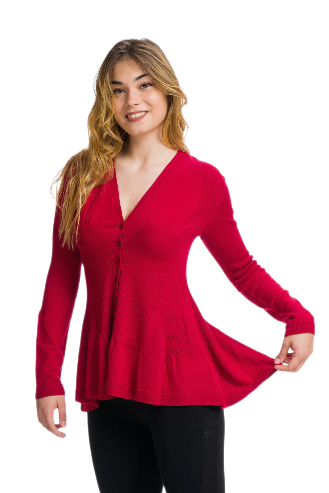 cardigan donna rosso