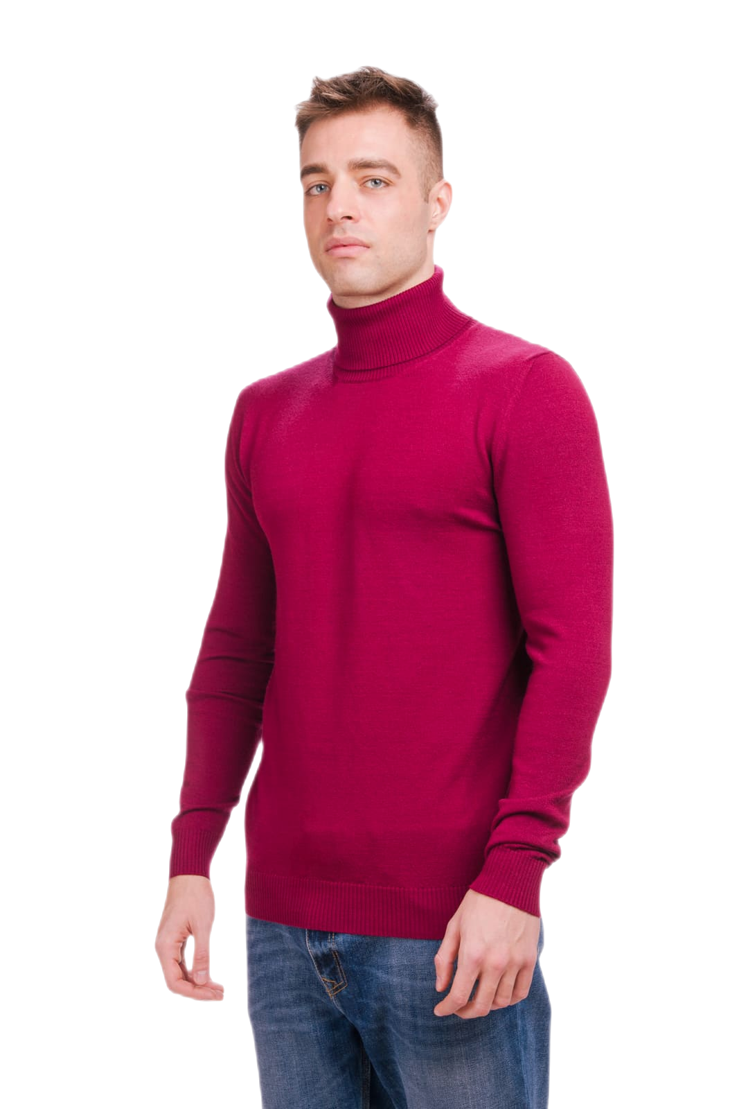 dolcevita sottogiacca uomo aderente colore bordeaux