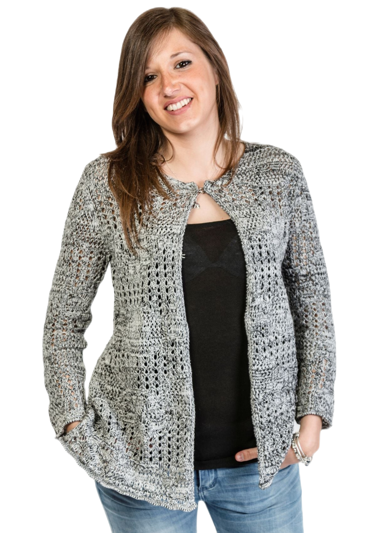 giacca in pizzo donna melange