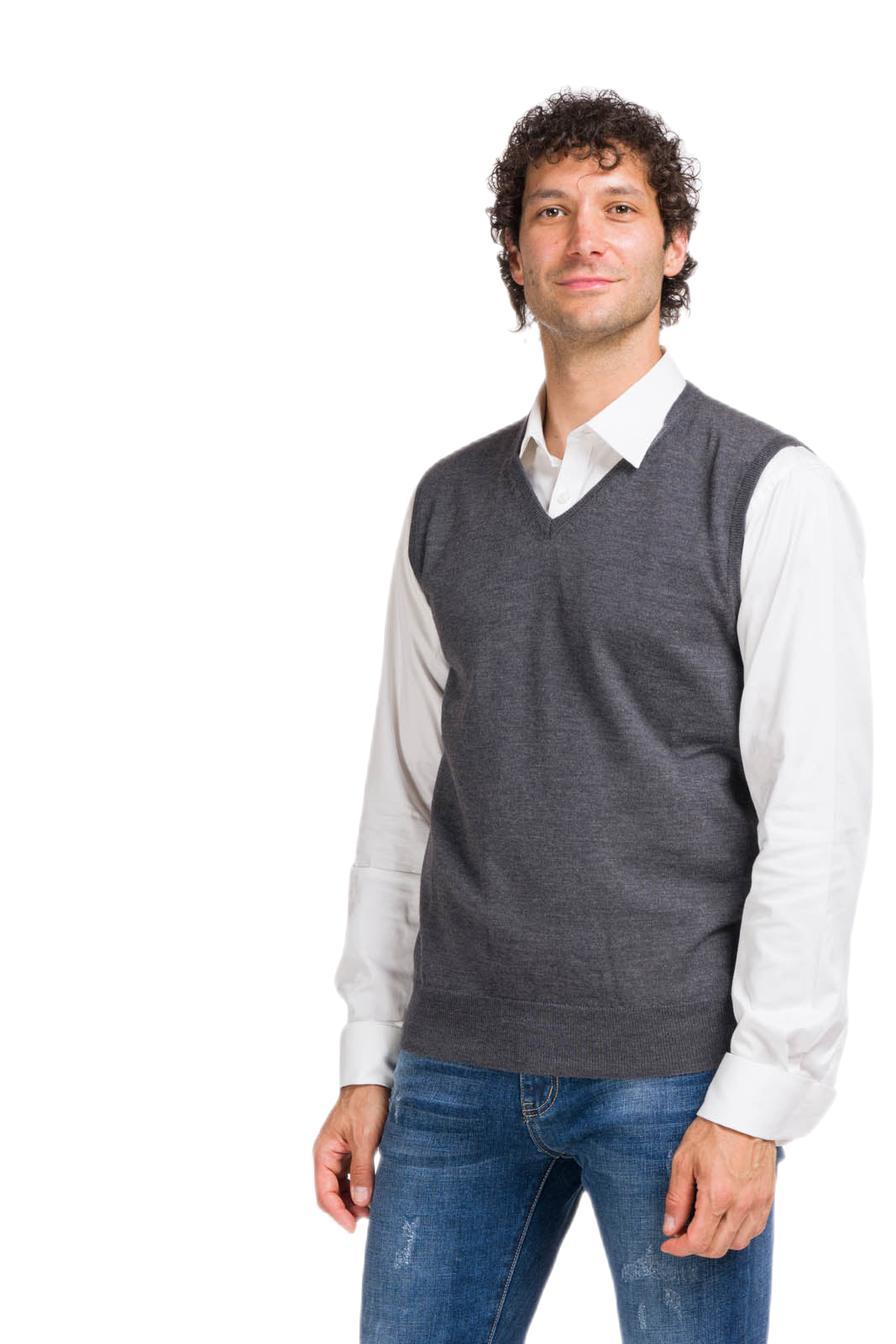 gilet uomo casual grigio antracite