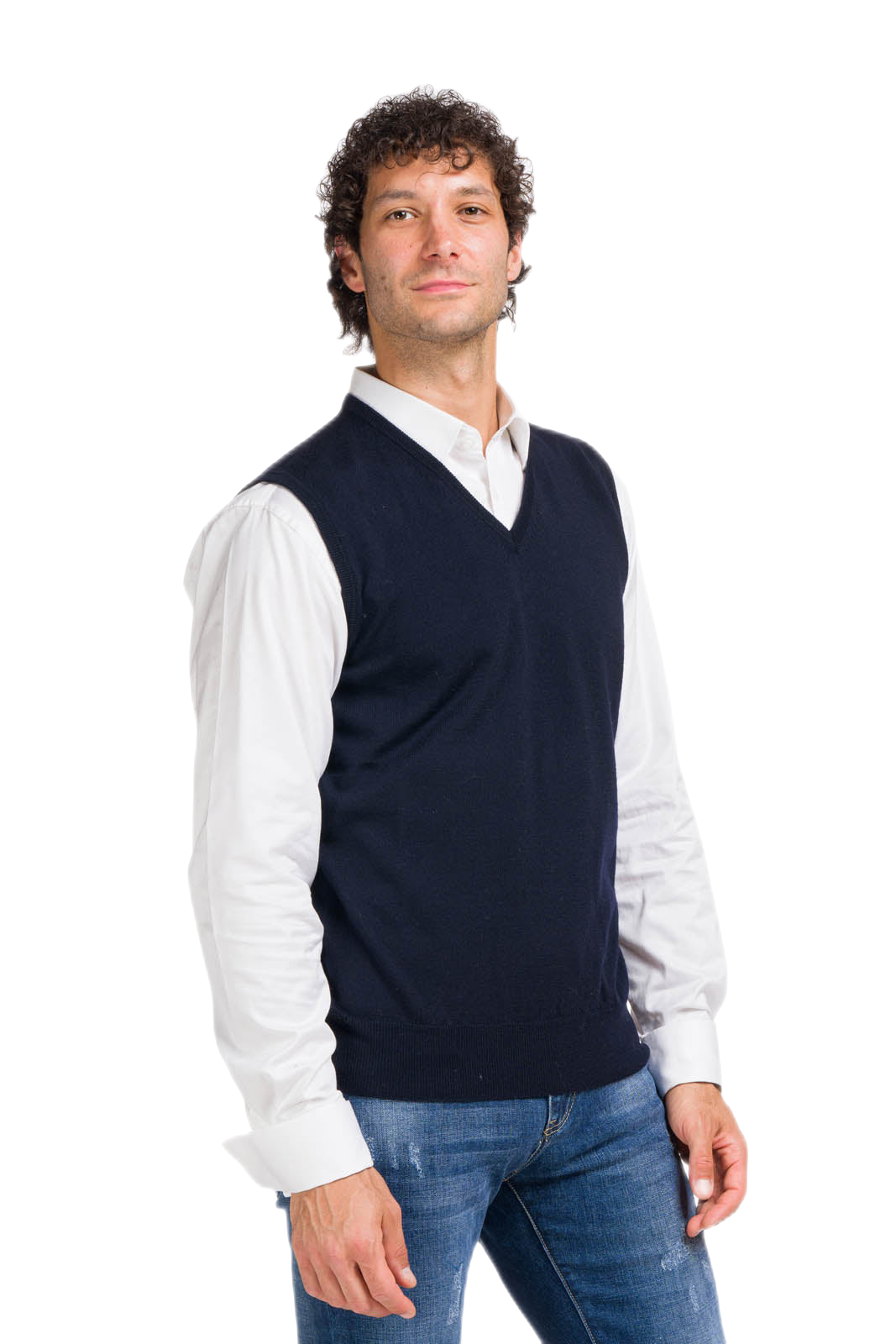 gilet uomo casual blu