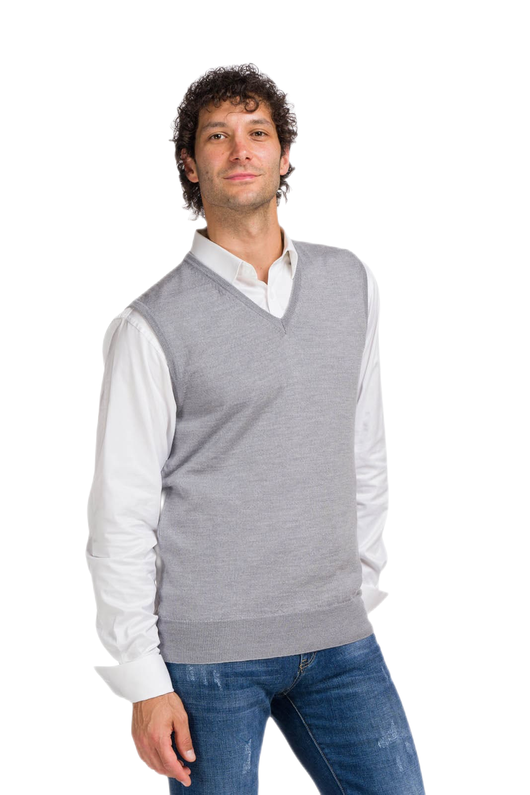 gilet uomo casual grigio