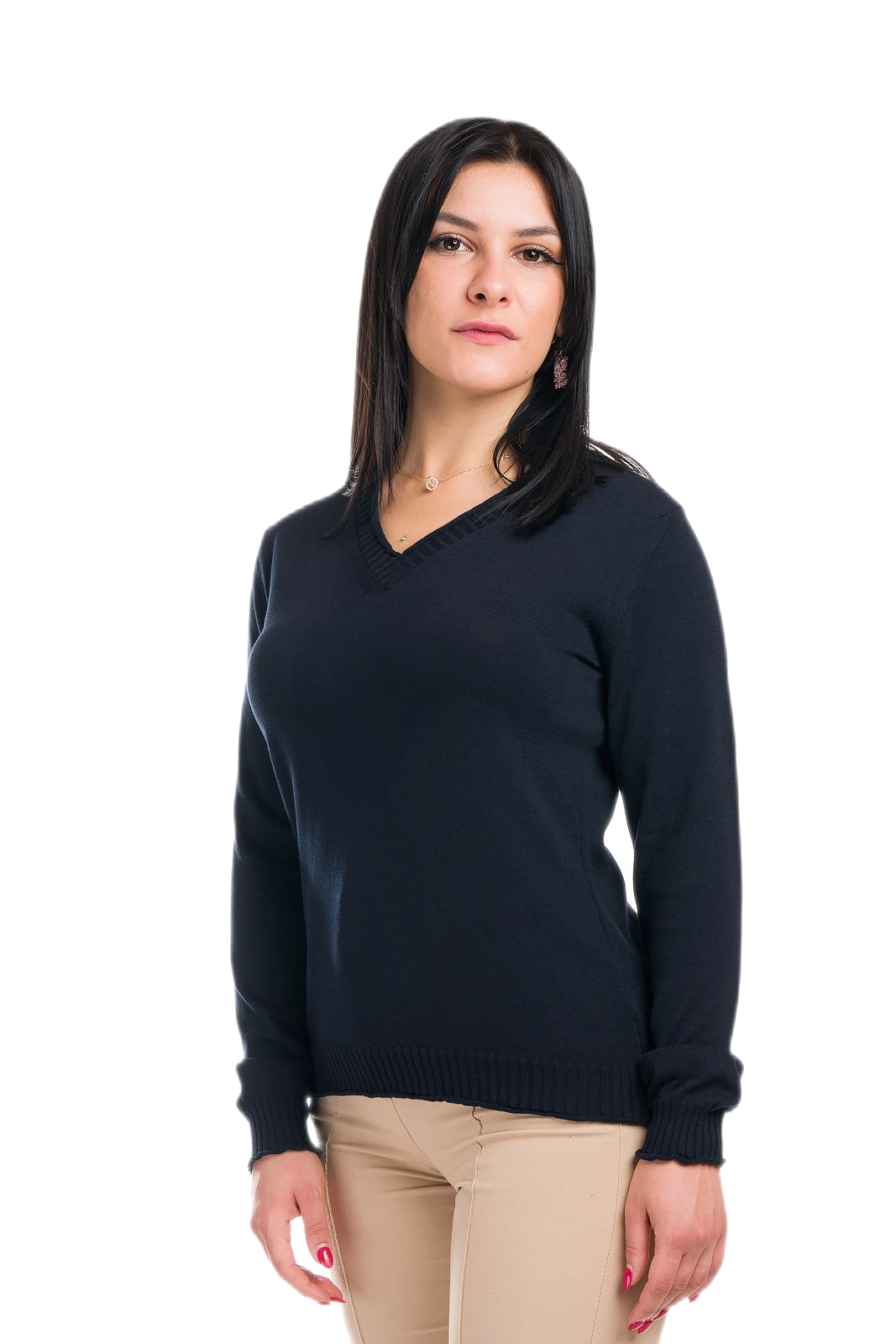 Maglia donna leggera manica lunga blu navy