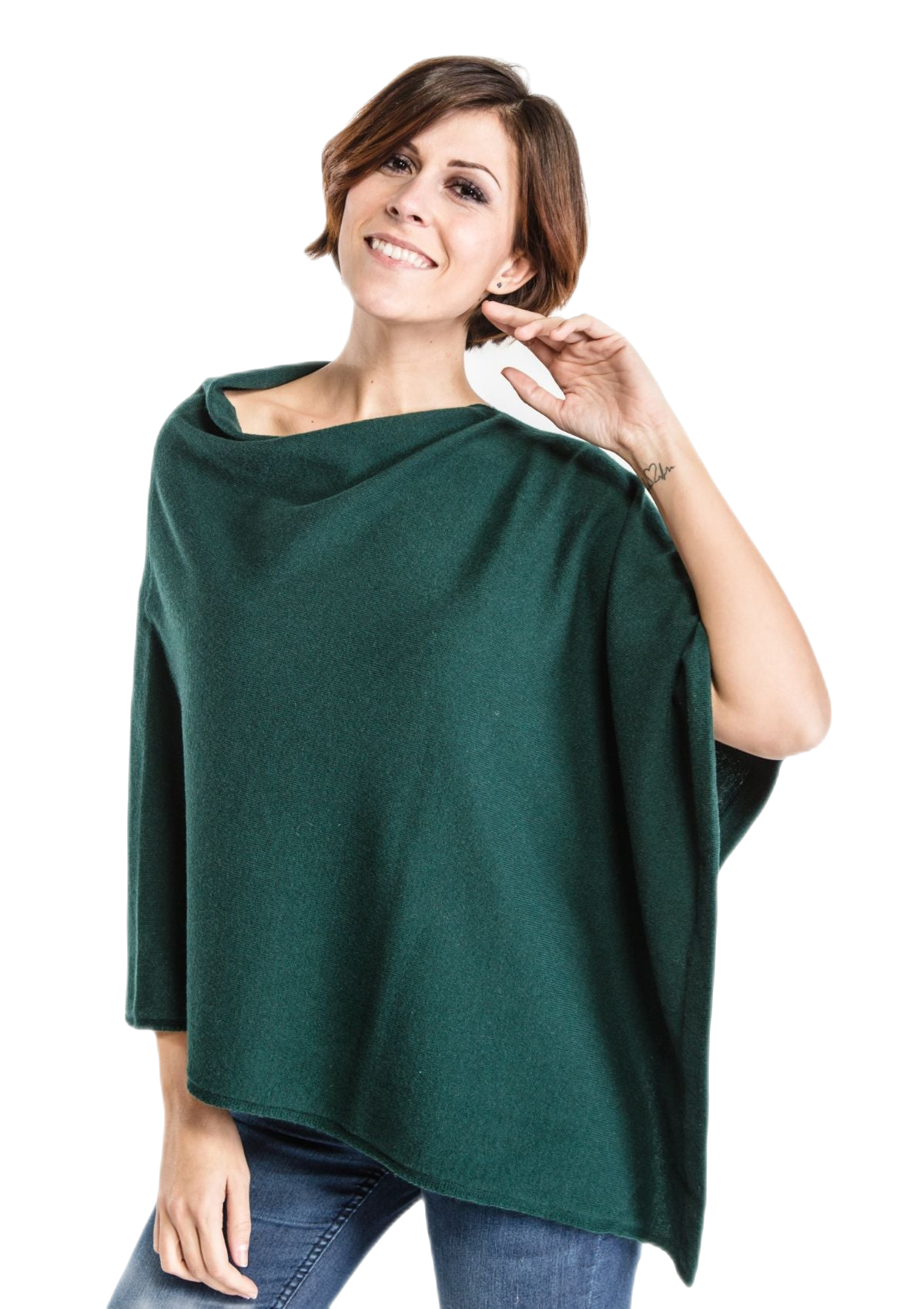 mantella donna cashmere verde