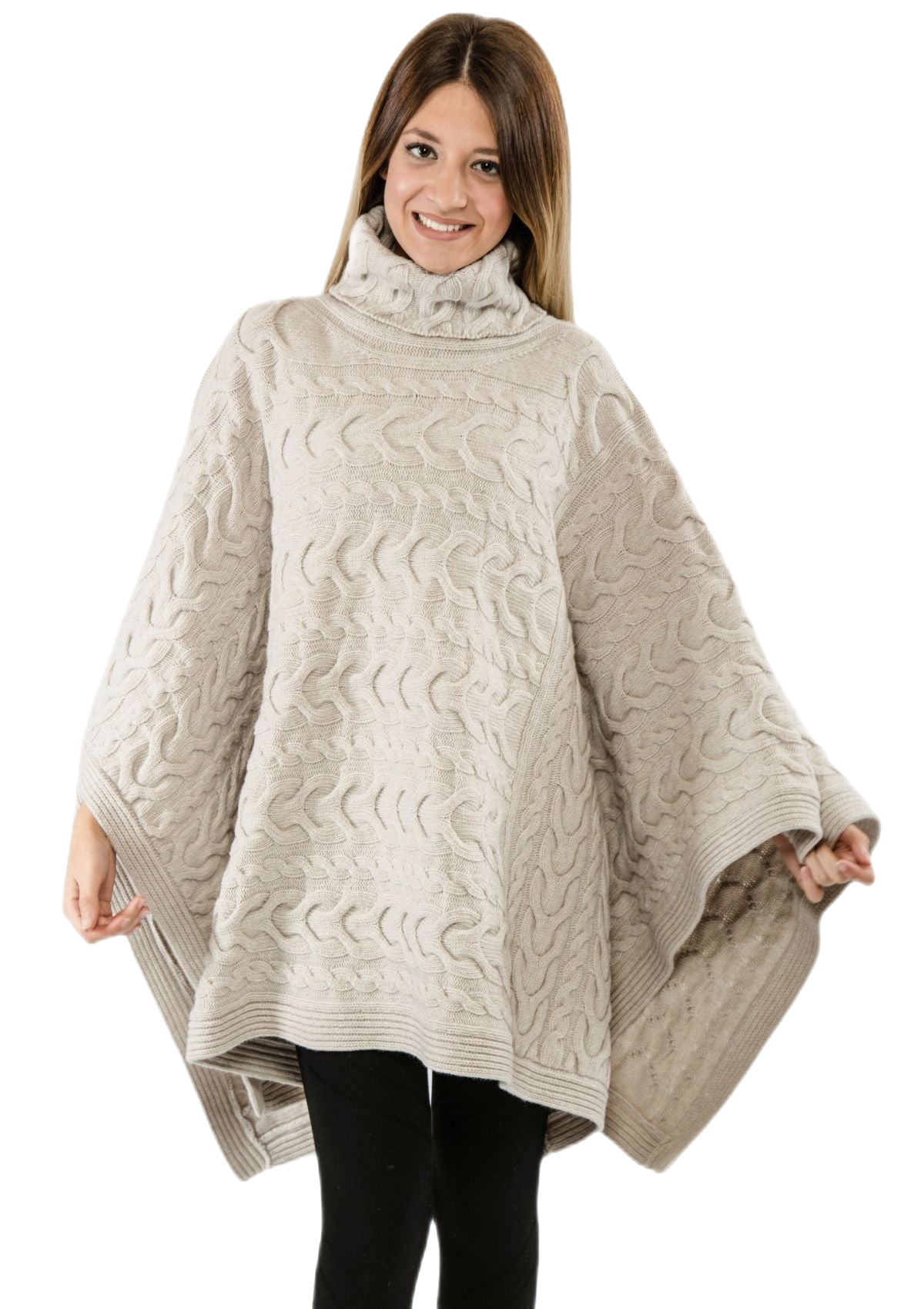 mantella lana elegante beigemantella donna in lana merino elegante beige