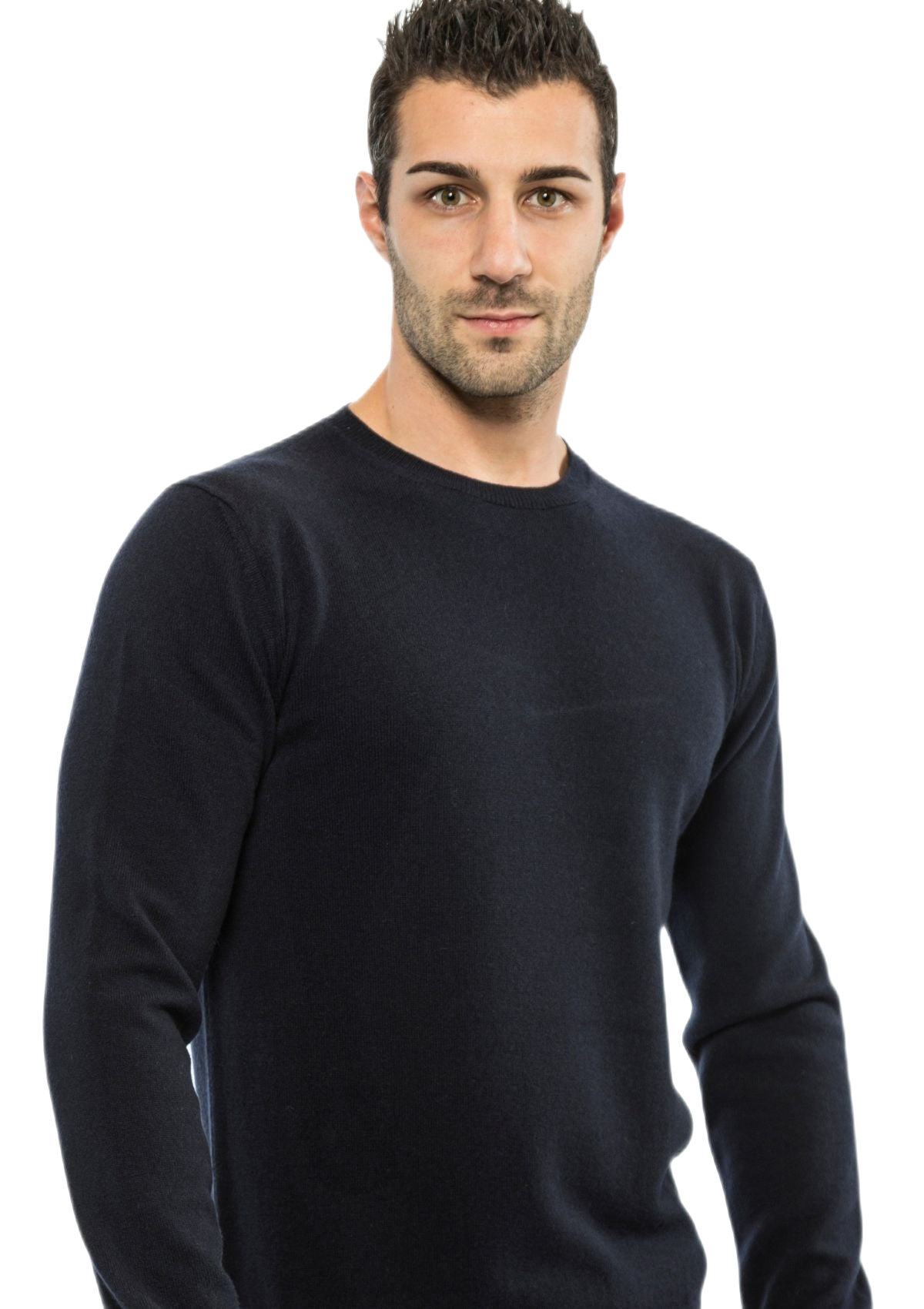 pullover uomo girocollo in lanital colore blu