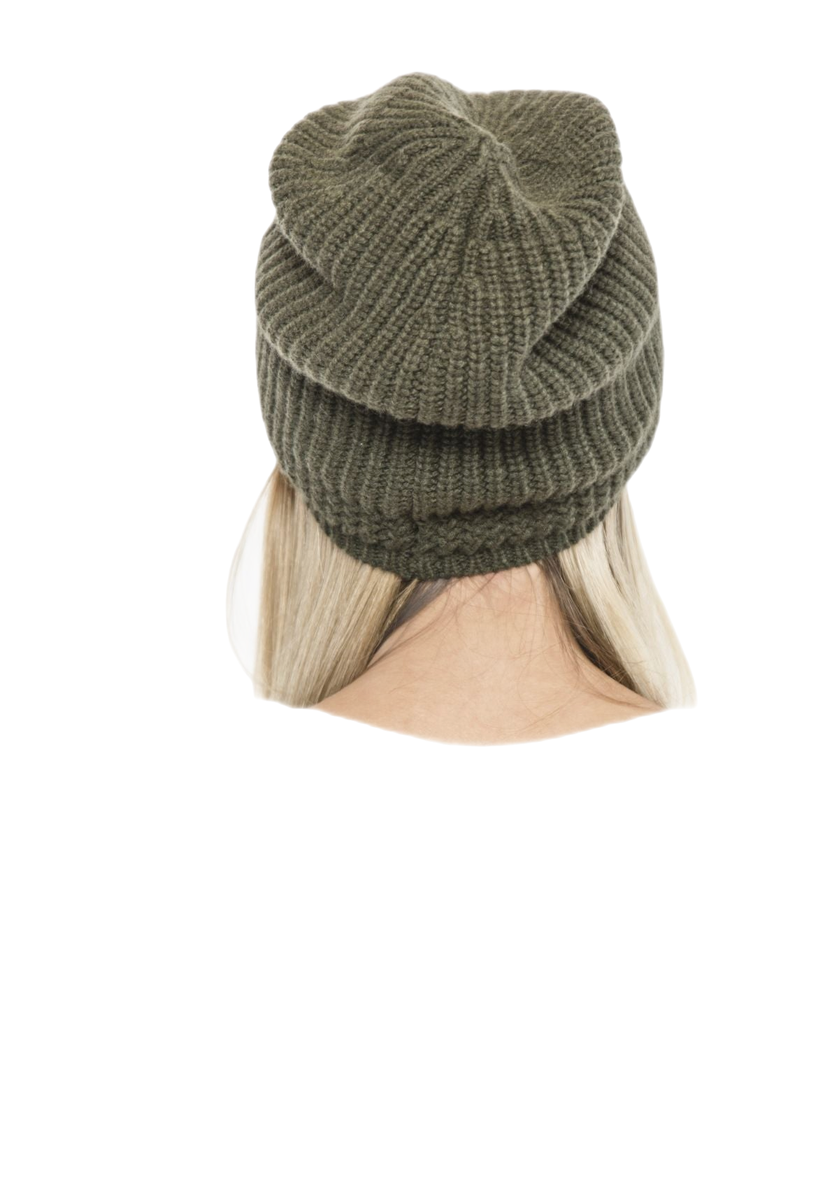 retro berretta donna in cashmere verde