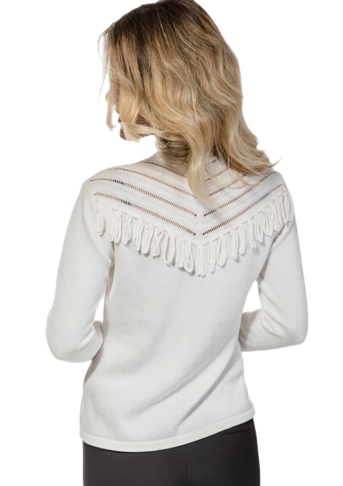 retro cardigan donna in cotone bianco