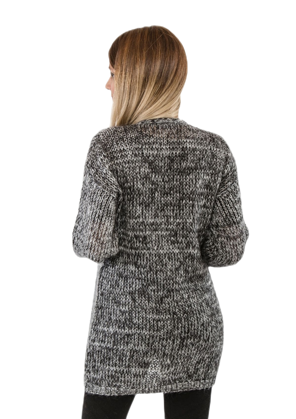 retro cardigan donna lungo in mohair