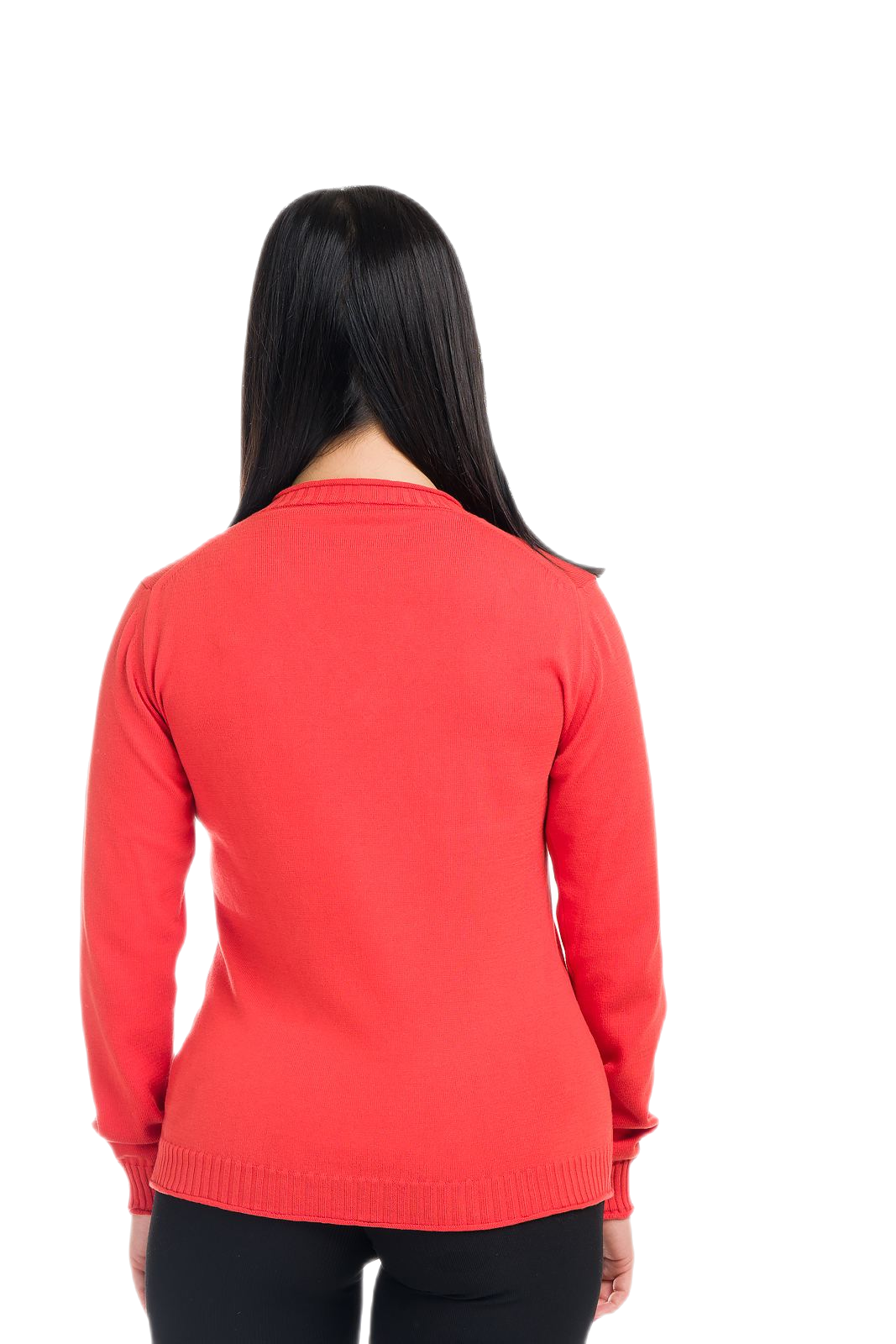 retro maglia donna leggera manica lunga rossa