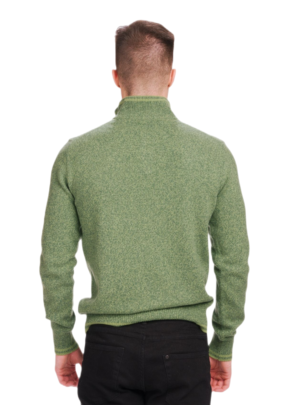 retro maglione in lana merino e cashmere uomo colore verde