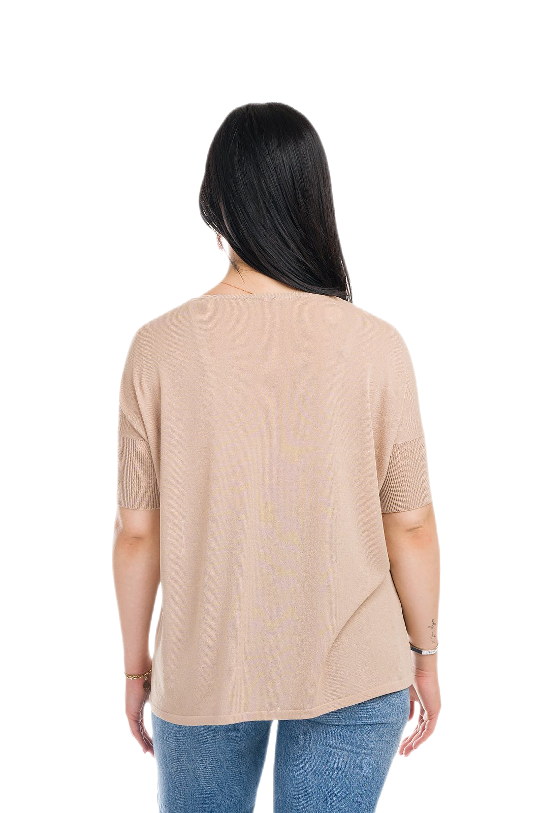 retro maxi maglia leggera donna in viscosa beige