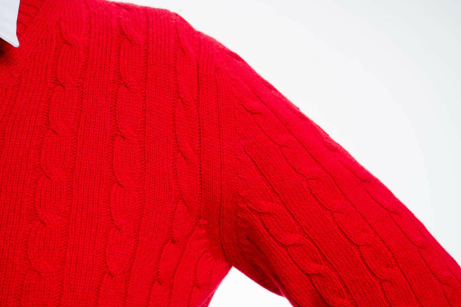 Maglia a trecce rossa Teresa