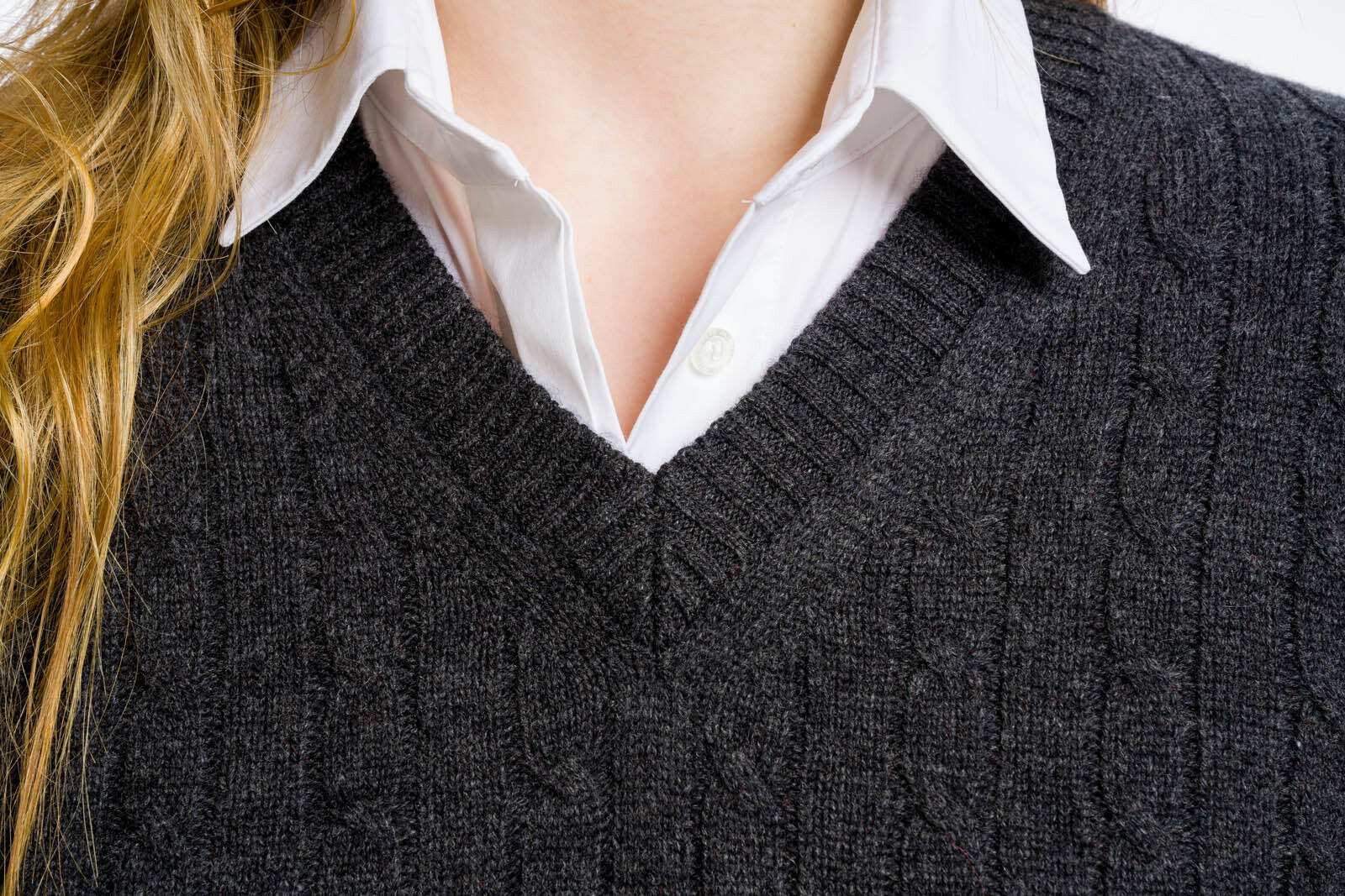 Maglia scollo V antracite Teresa