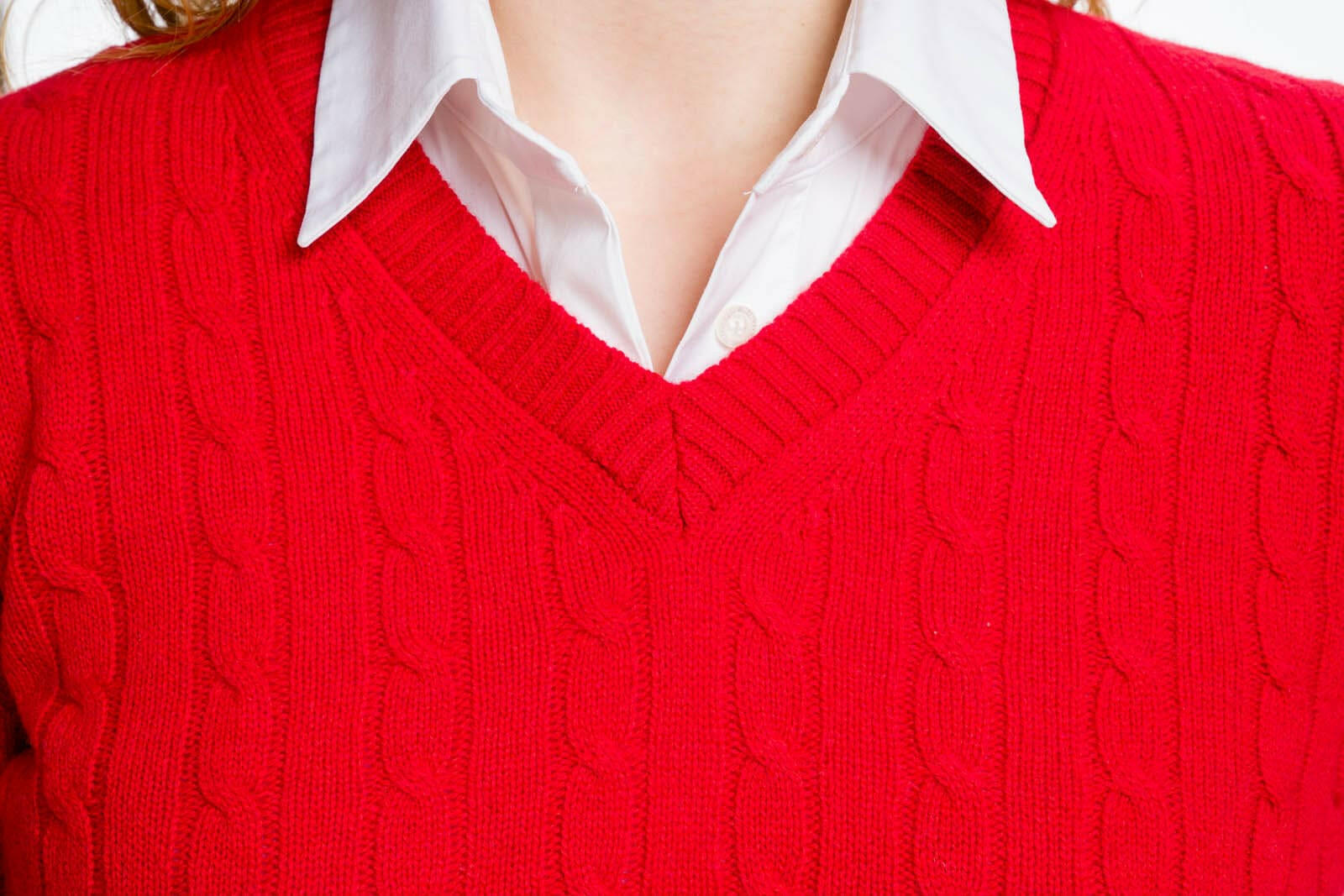 Maglia scollo V rossa Teresa