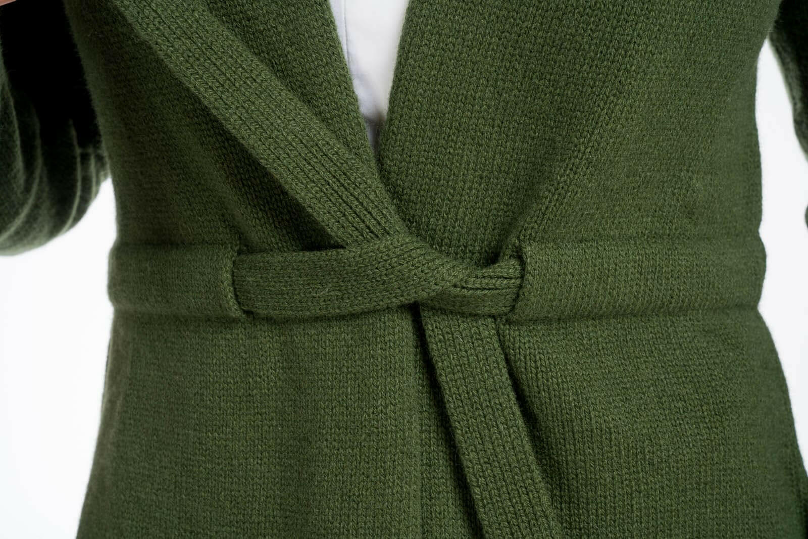 cardigan donna lungo verde militare