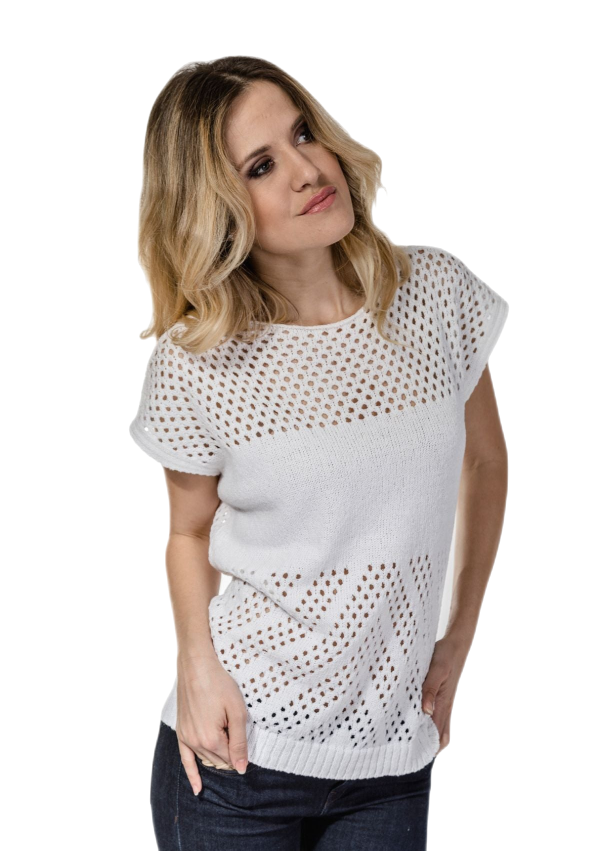 maglietta bianca cotone donna
