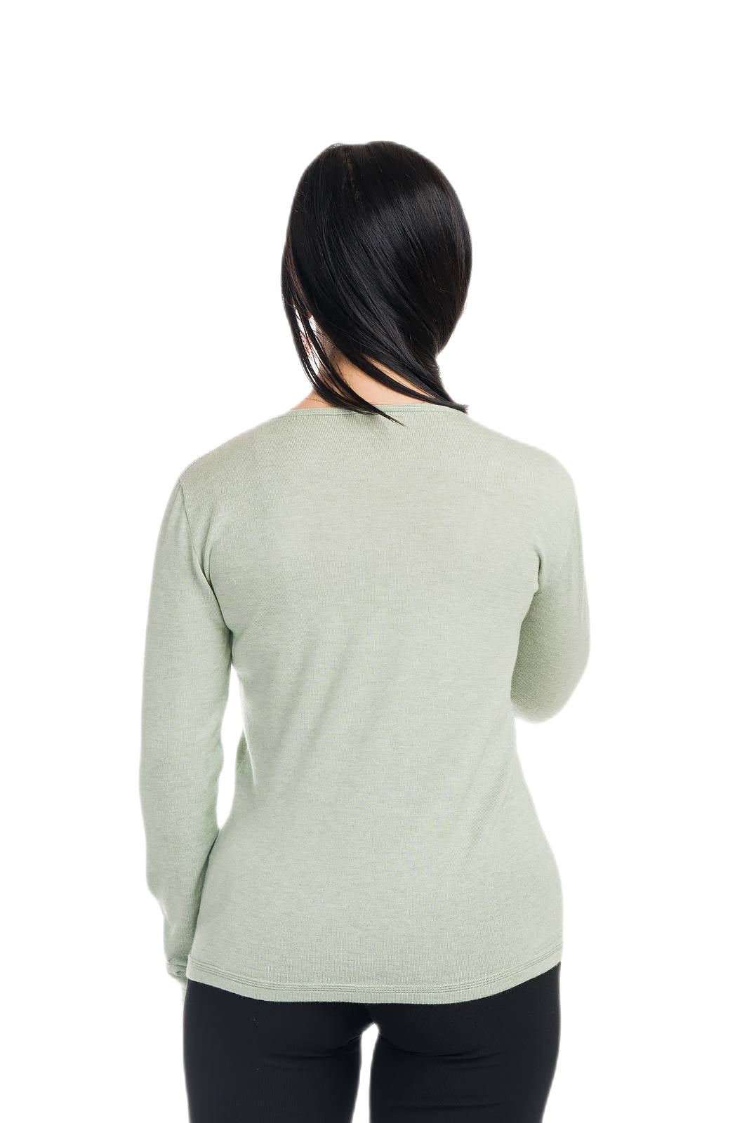 retro elegante maglia donna in cotone makò e cashmere verde