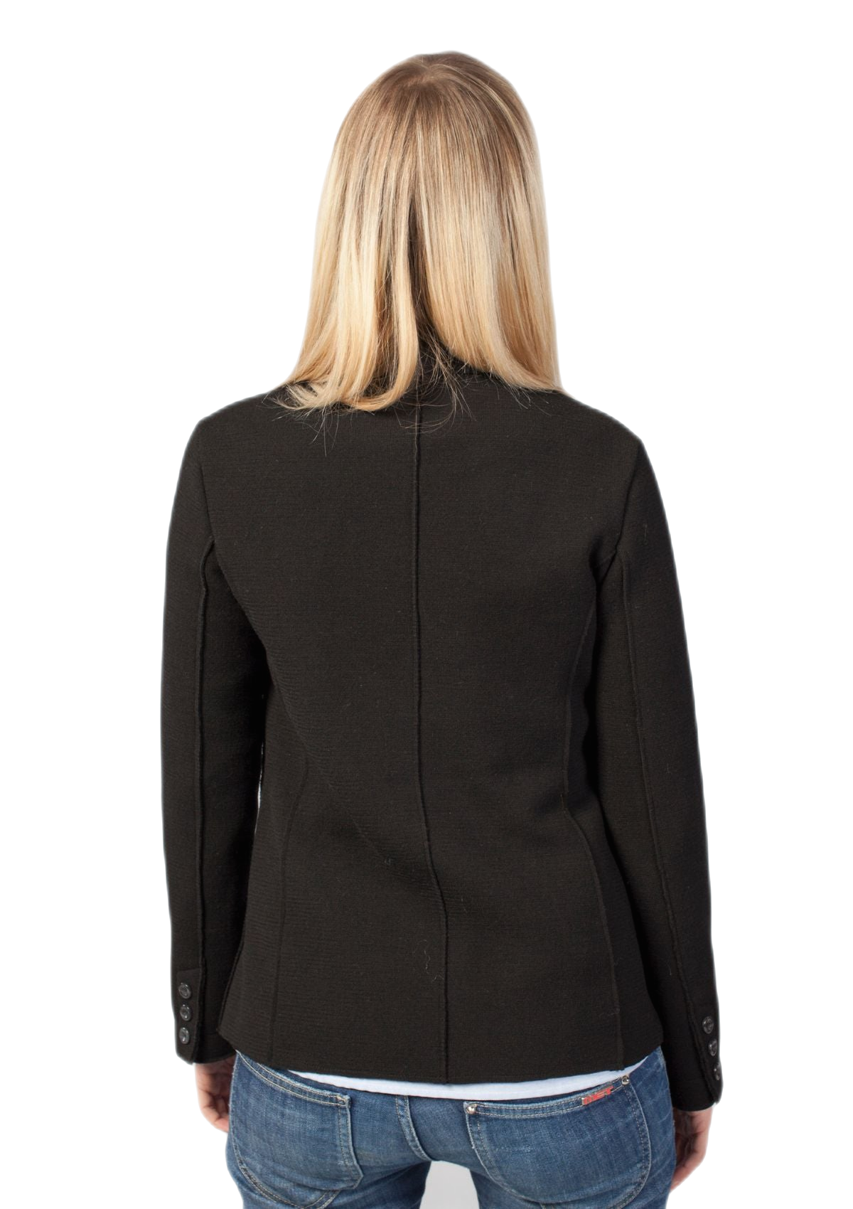 retro giacca donna in lana merino colore nero