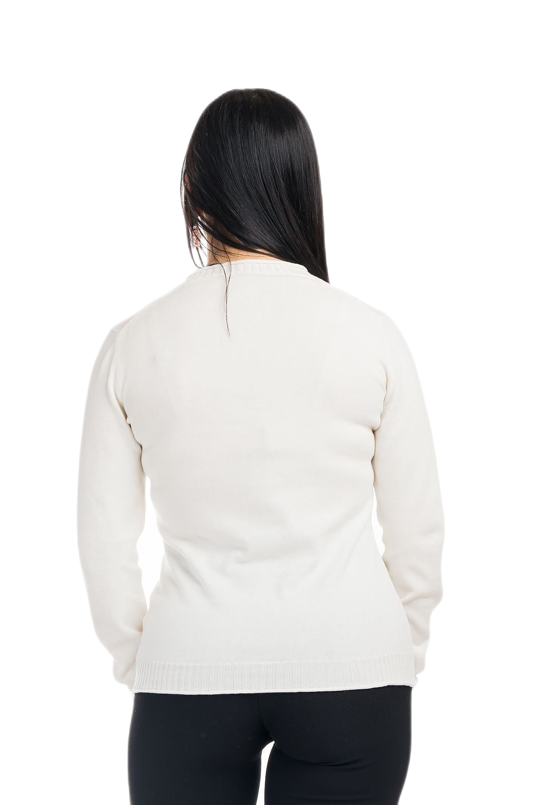 retro maglia donna leggera manica lunga bianca
