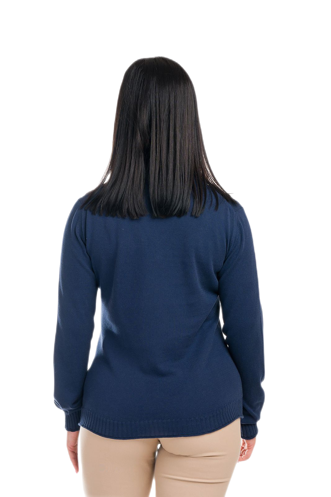 retro maglia donna leggera manica lunga blu