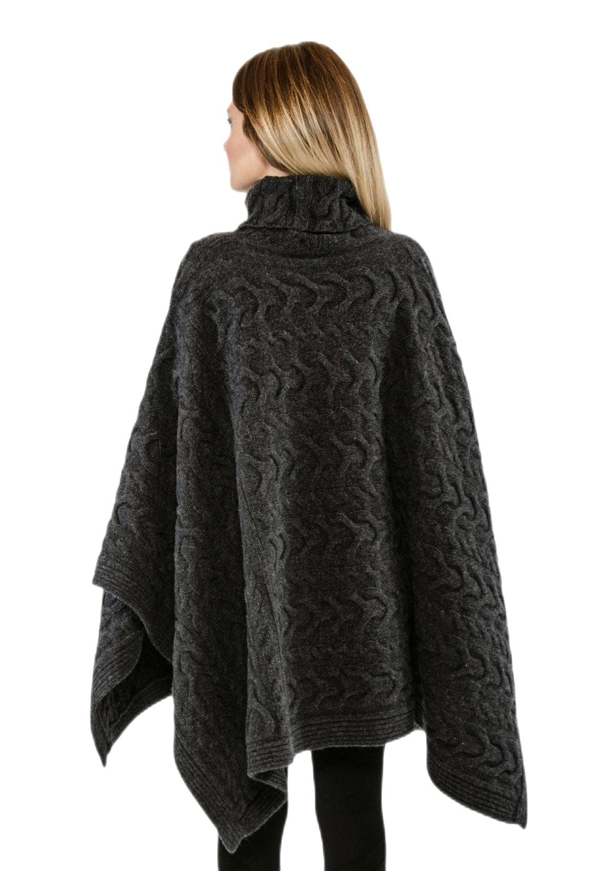retro mantella lana elegante grigia