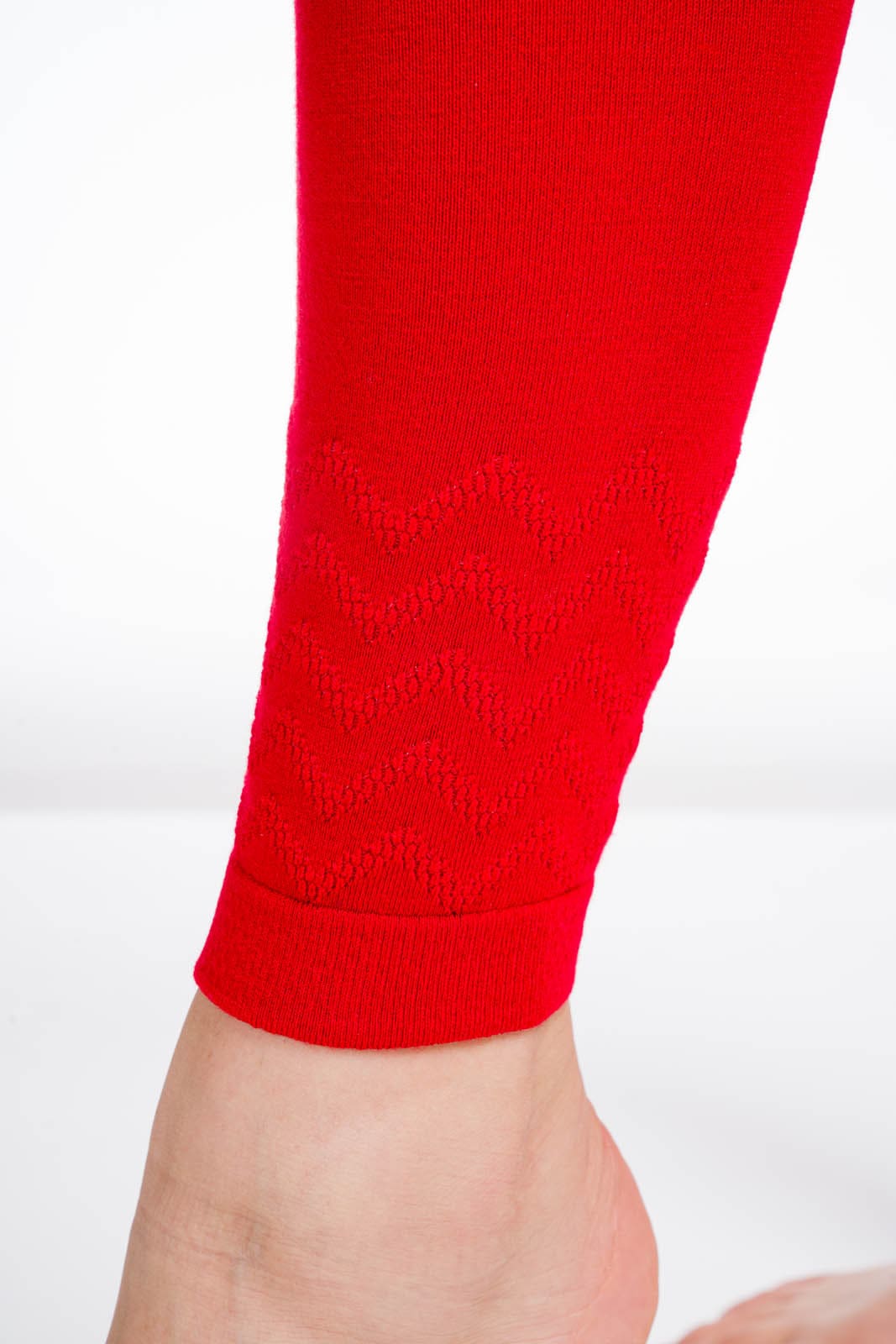 caviglia leggings in lana rossi